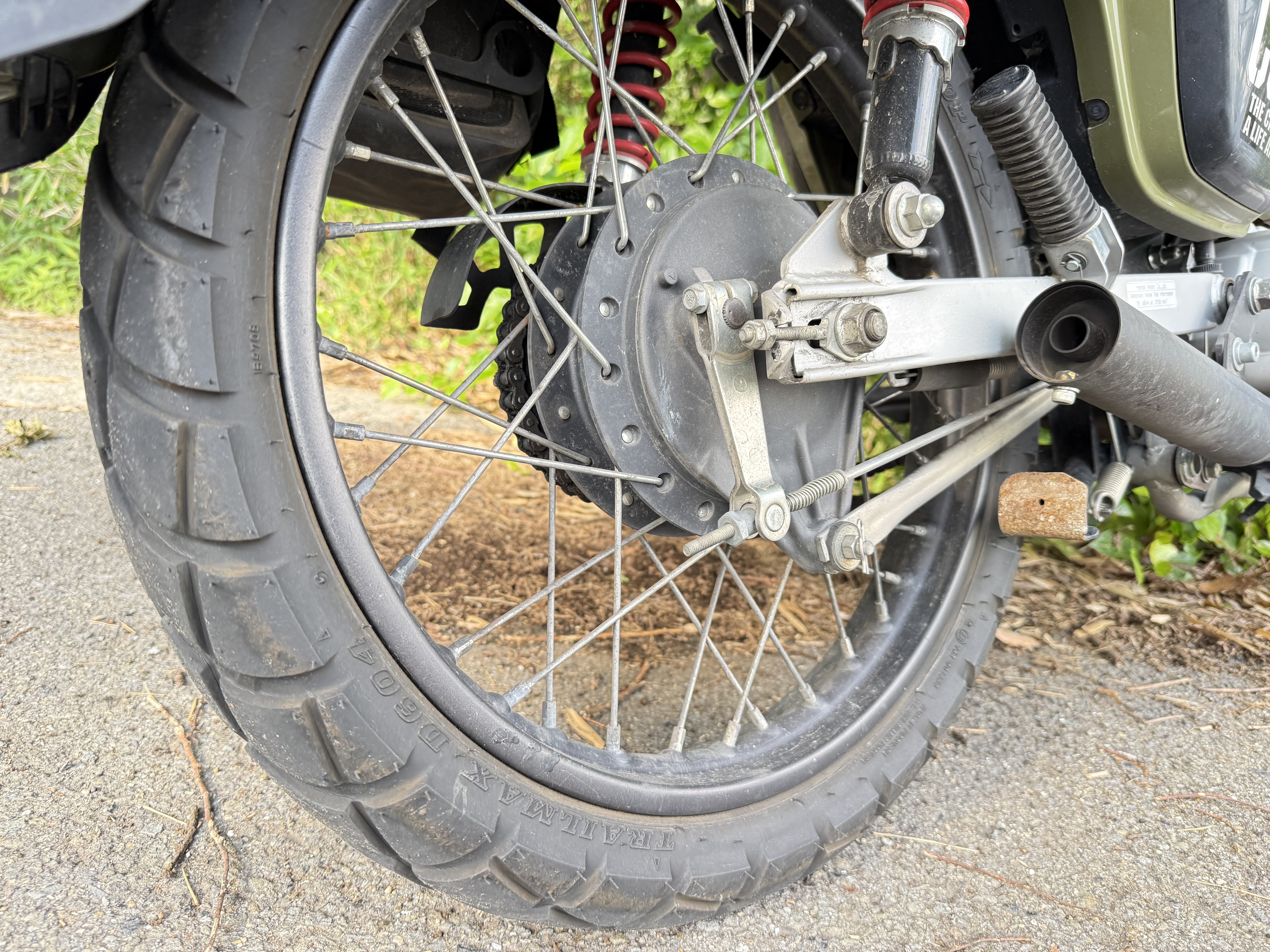 クロスカブ110 JA45 フロントタイヤ Dunlop D604 装着状態・80/90-17 前後共用